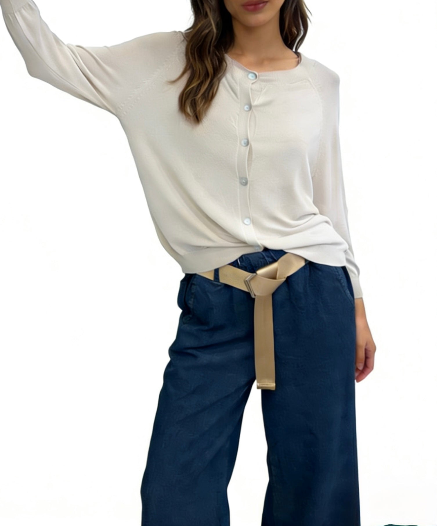 CARDIGAN semplice in filo di viscosa
