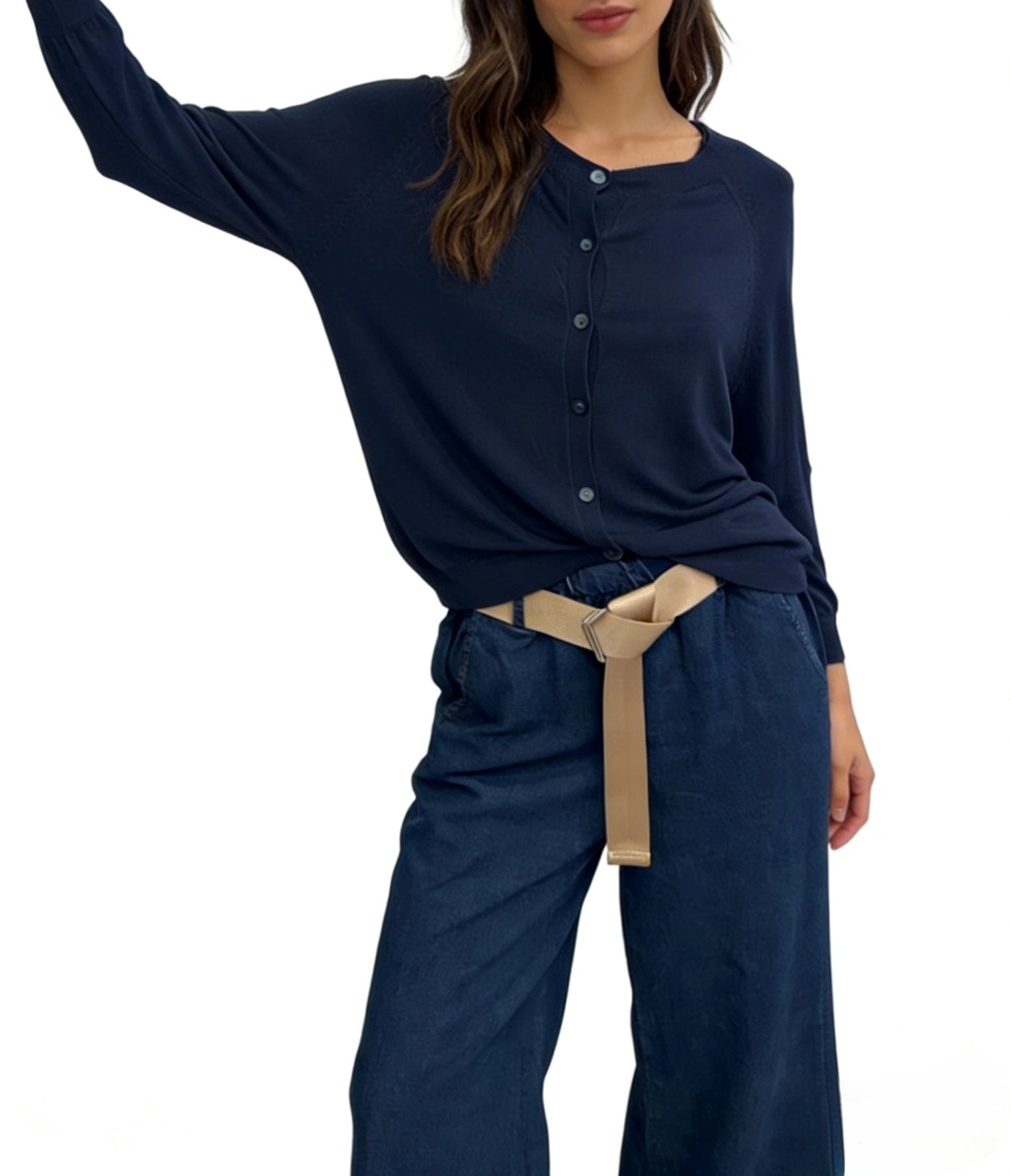 CARDIGAN semplice in filo di viscosa