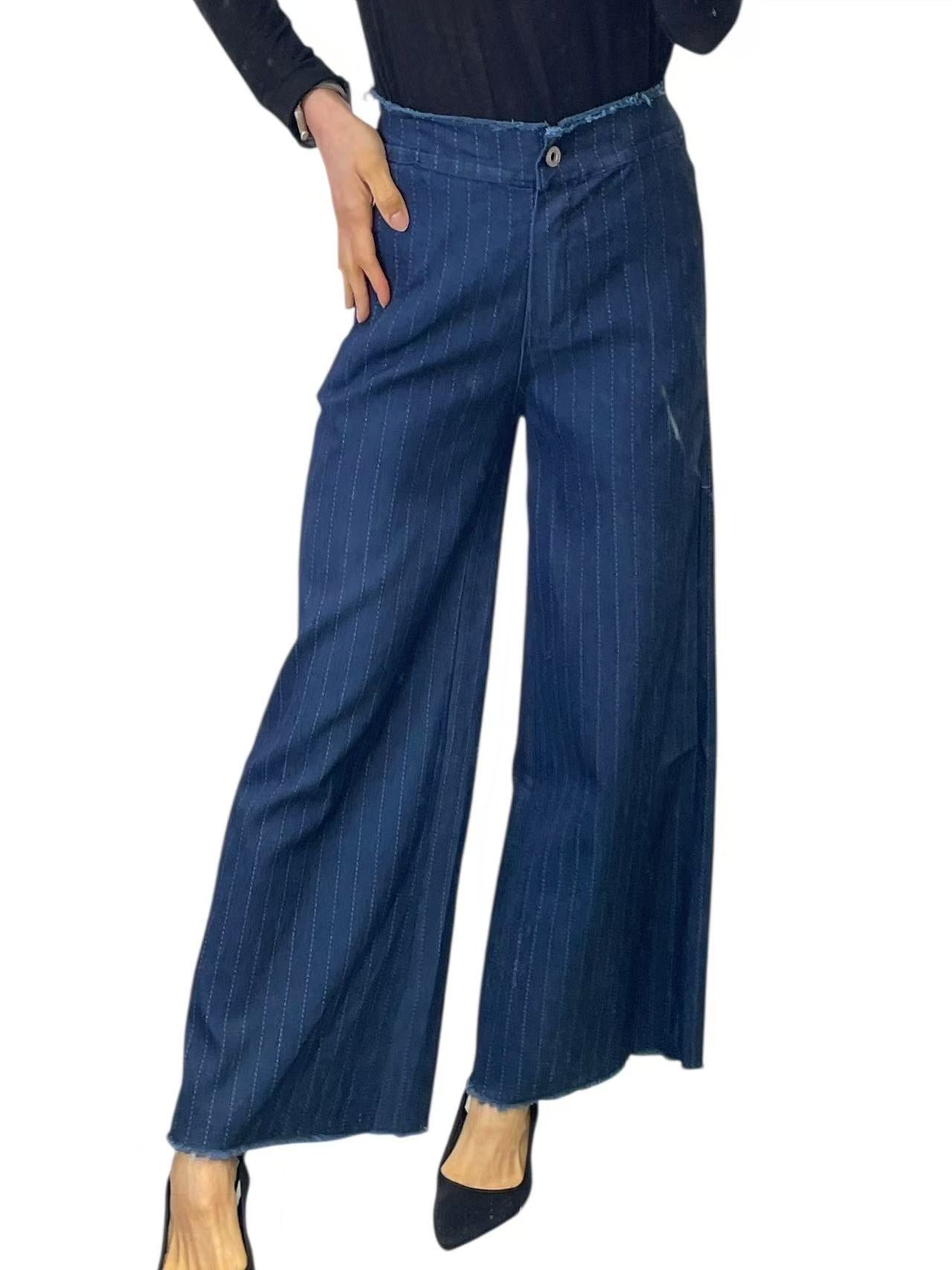 pantalone jeans gessato
