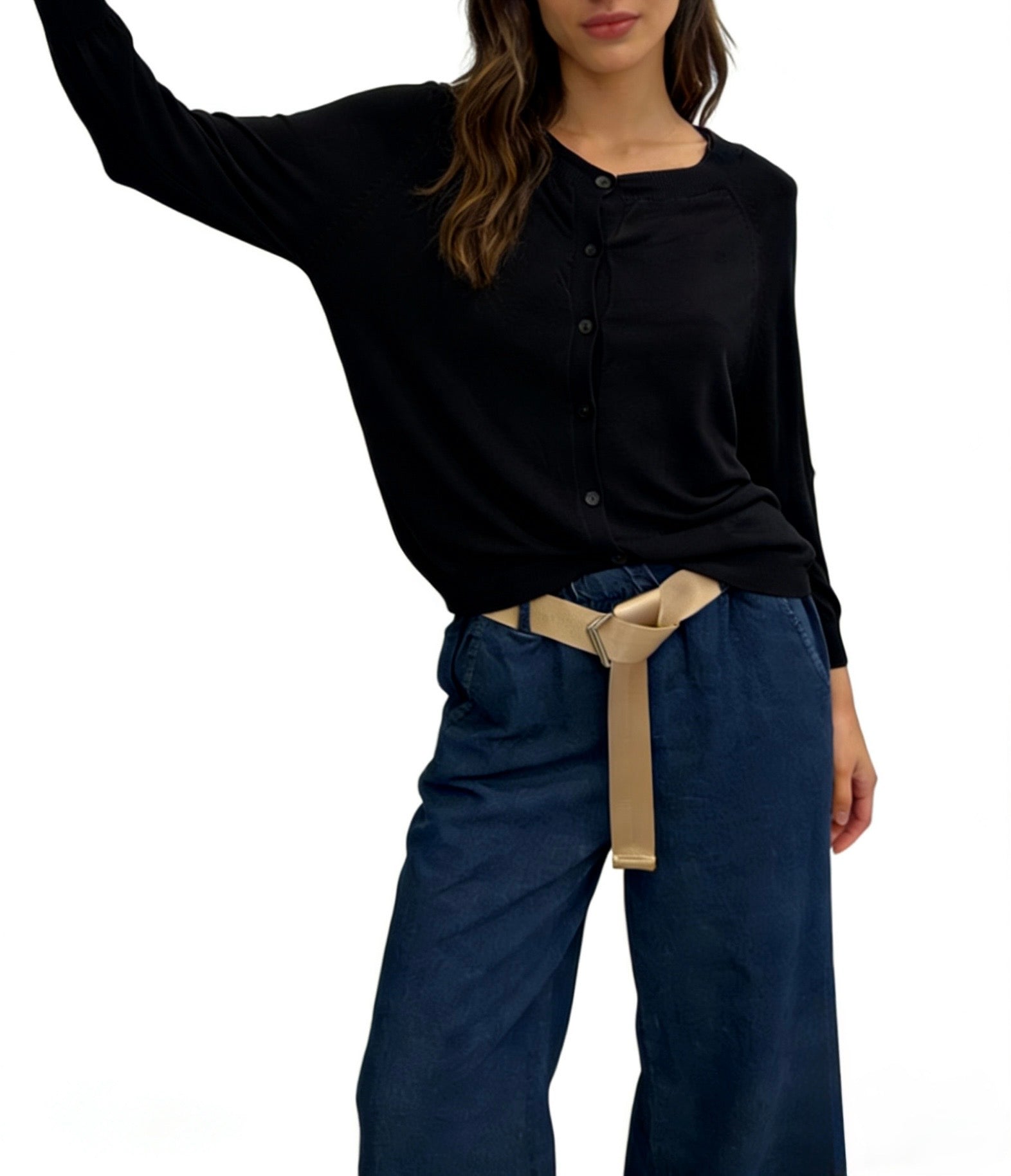 CARDIGAN semplice in filo di viscosa