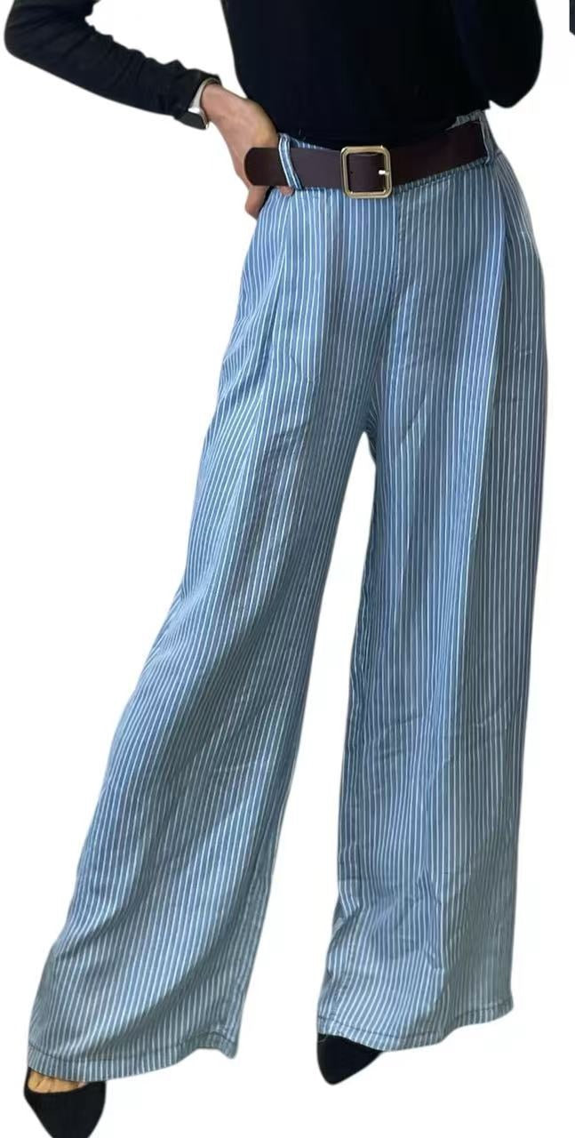 Pantalone gessato leggero