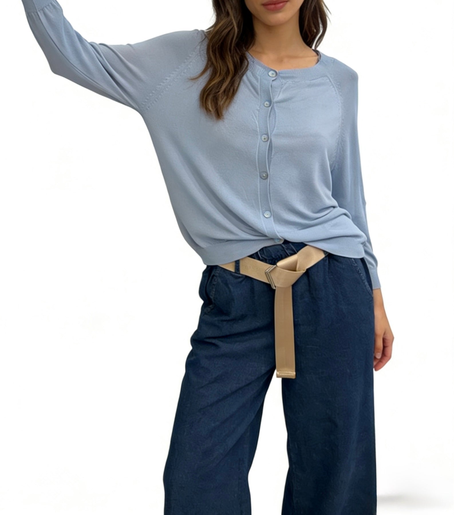 CARDIGAN semplice in filo di viscosa