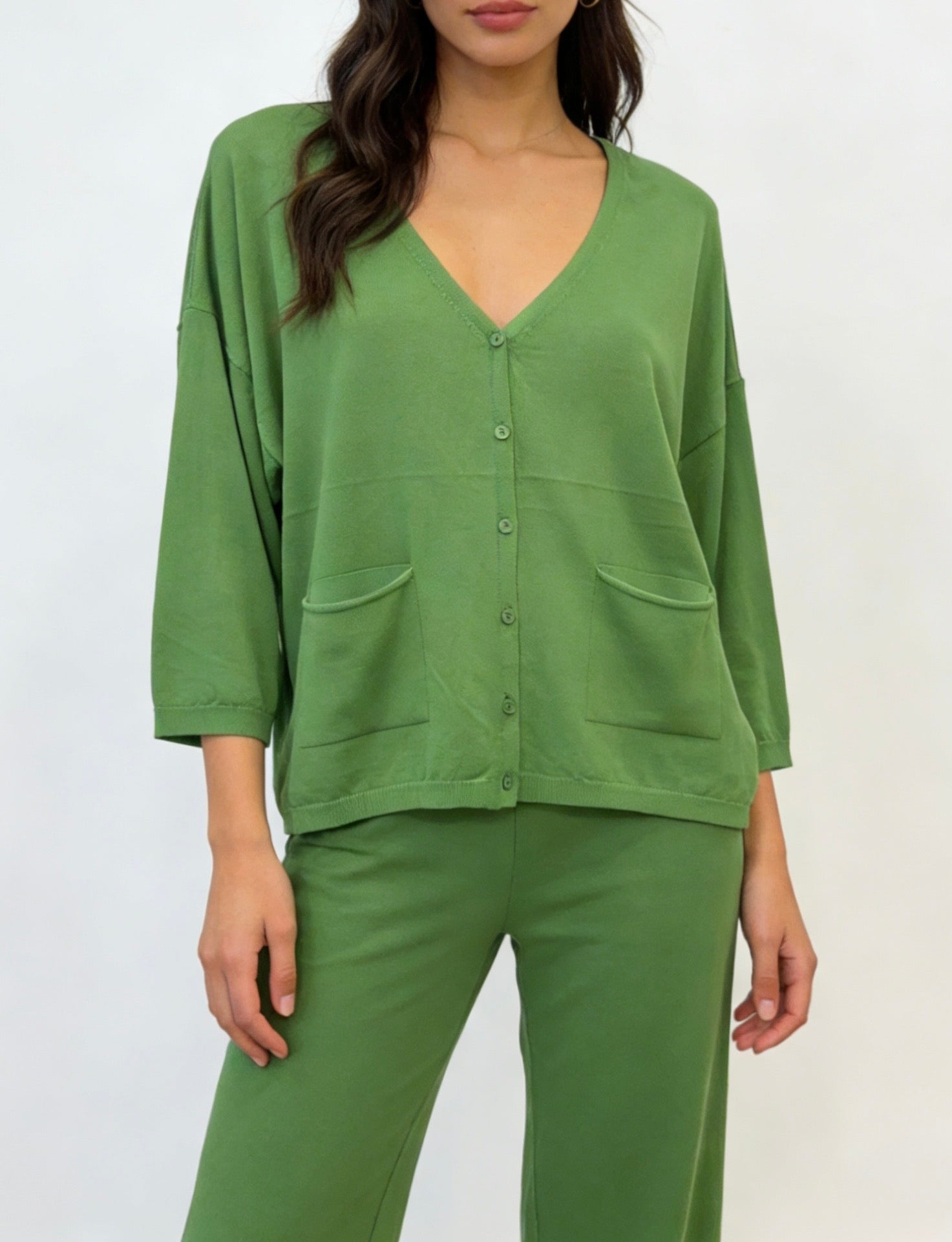 CARDIGAN di filo a scatola con le tasche