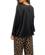 PANTALONE in raso fantasia muccato