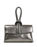 Pochette con tracolla in vera pelle