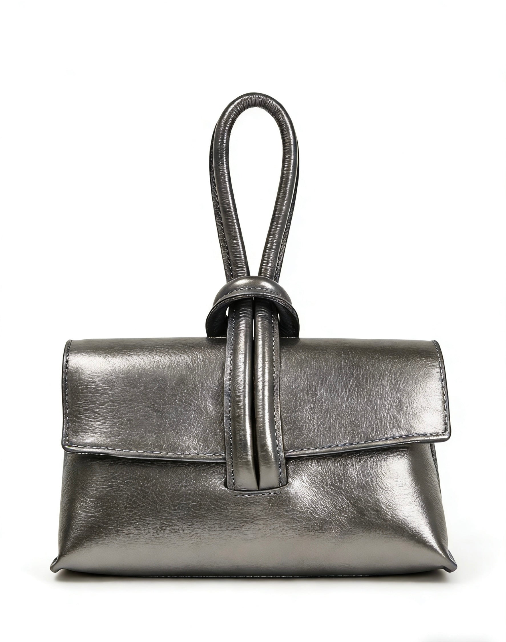 Pochette con tracolla in vera pelle