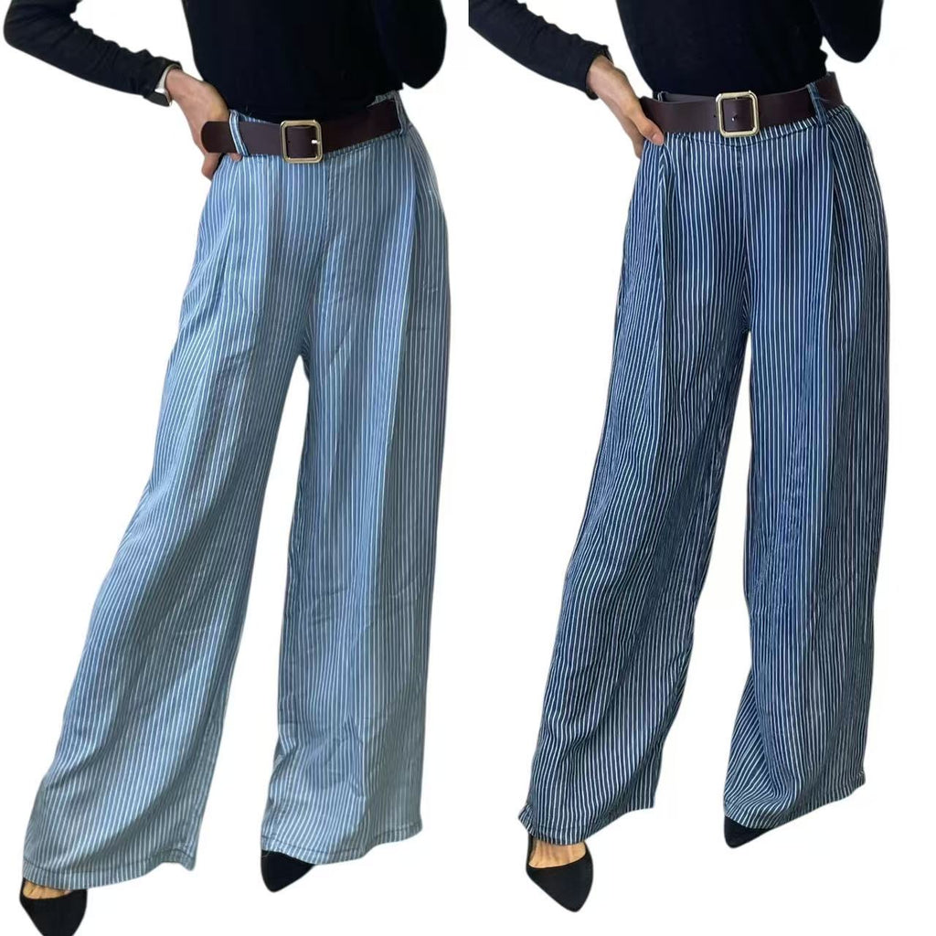 Pantalone gessato leggero