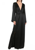 VESTITO in RASO con spacco