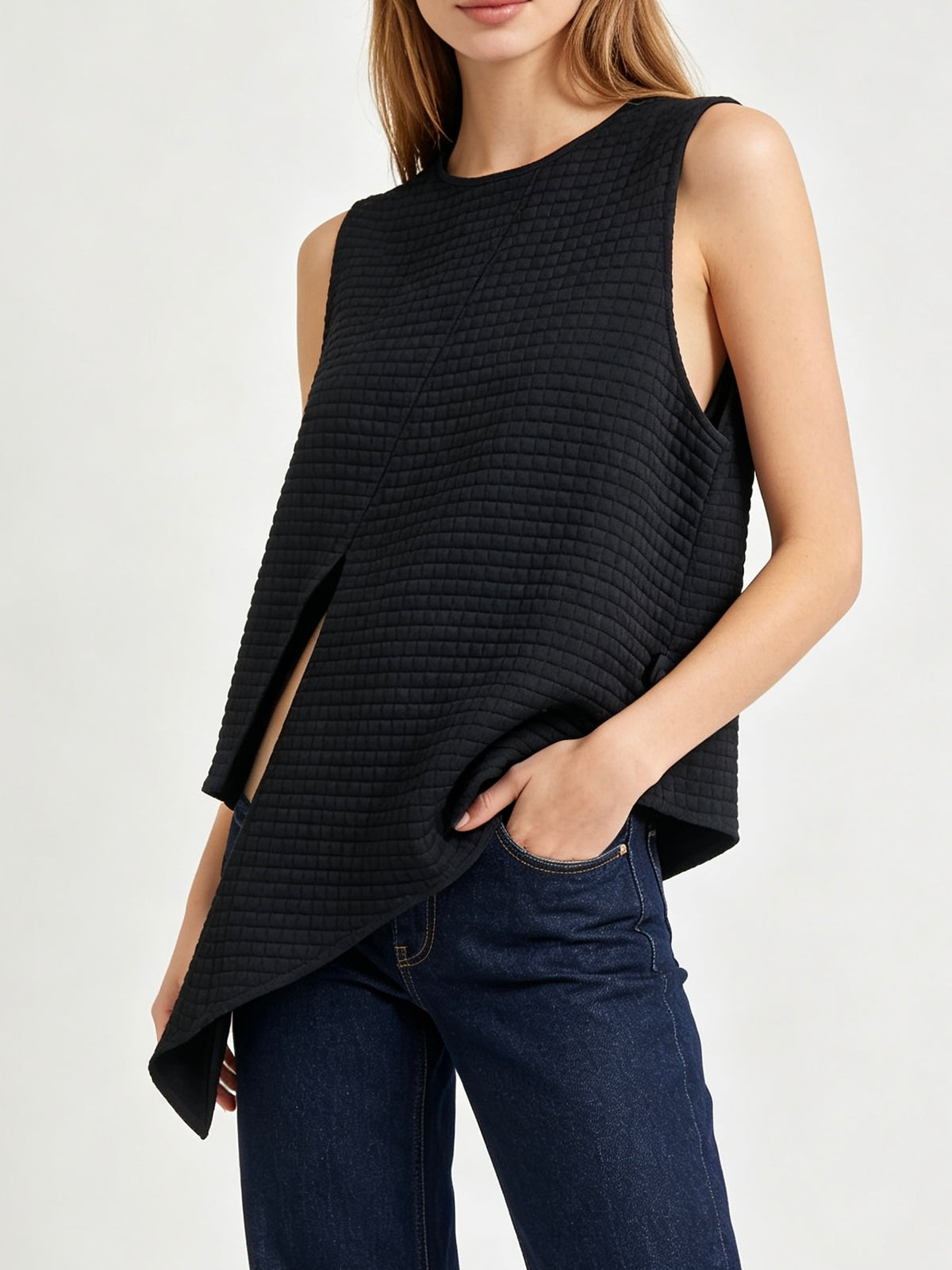 CANOTTA a GILE PARTICOLARE con zip dietro