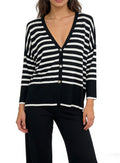 CARDIGAN a righe in filo di viscosa