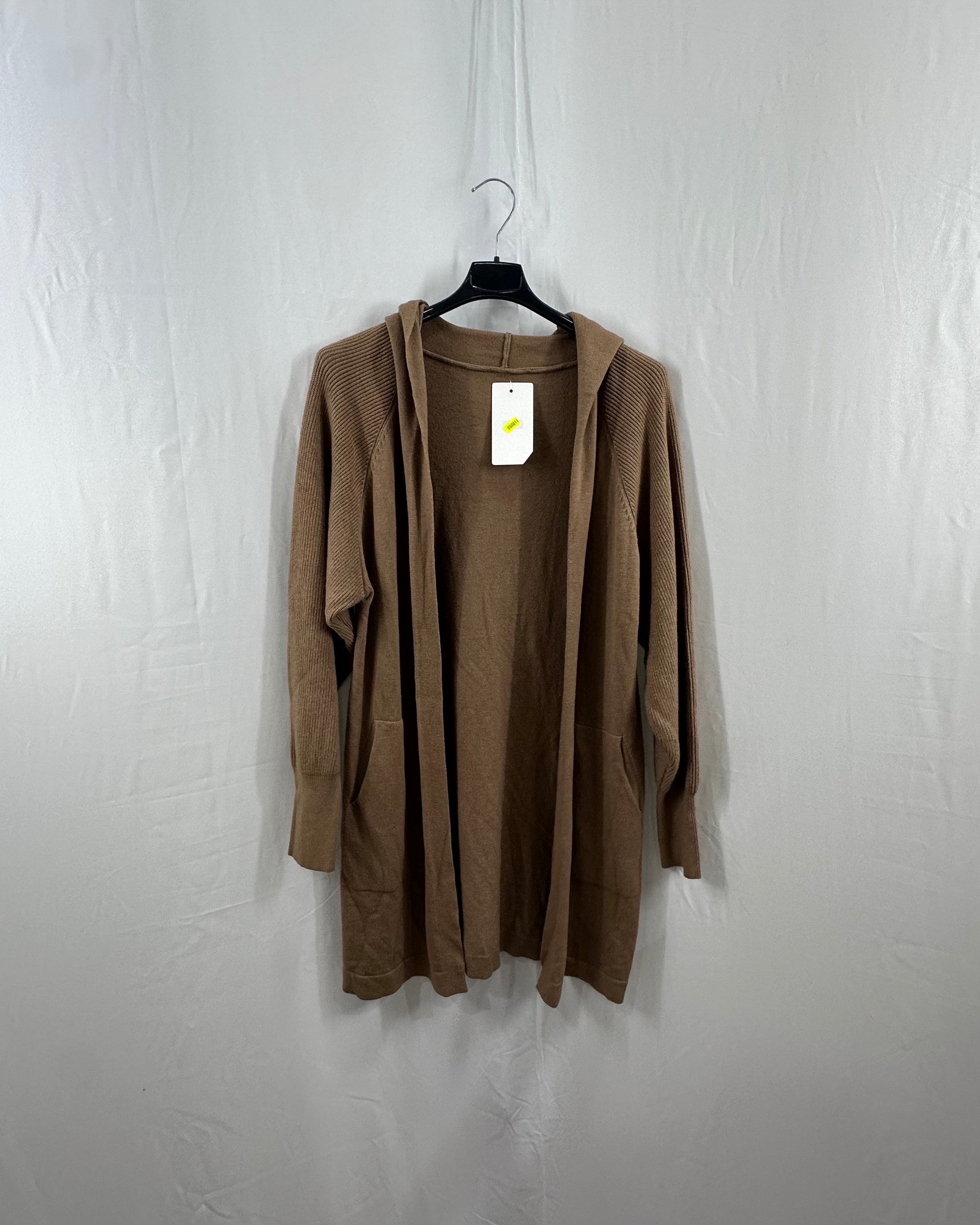 Cardigan lungo con cappuccio