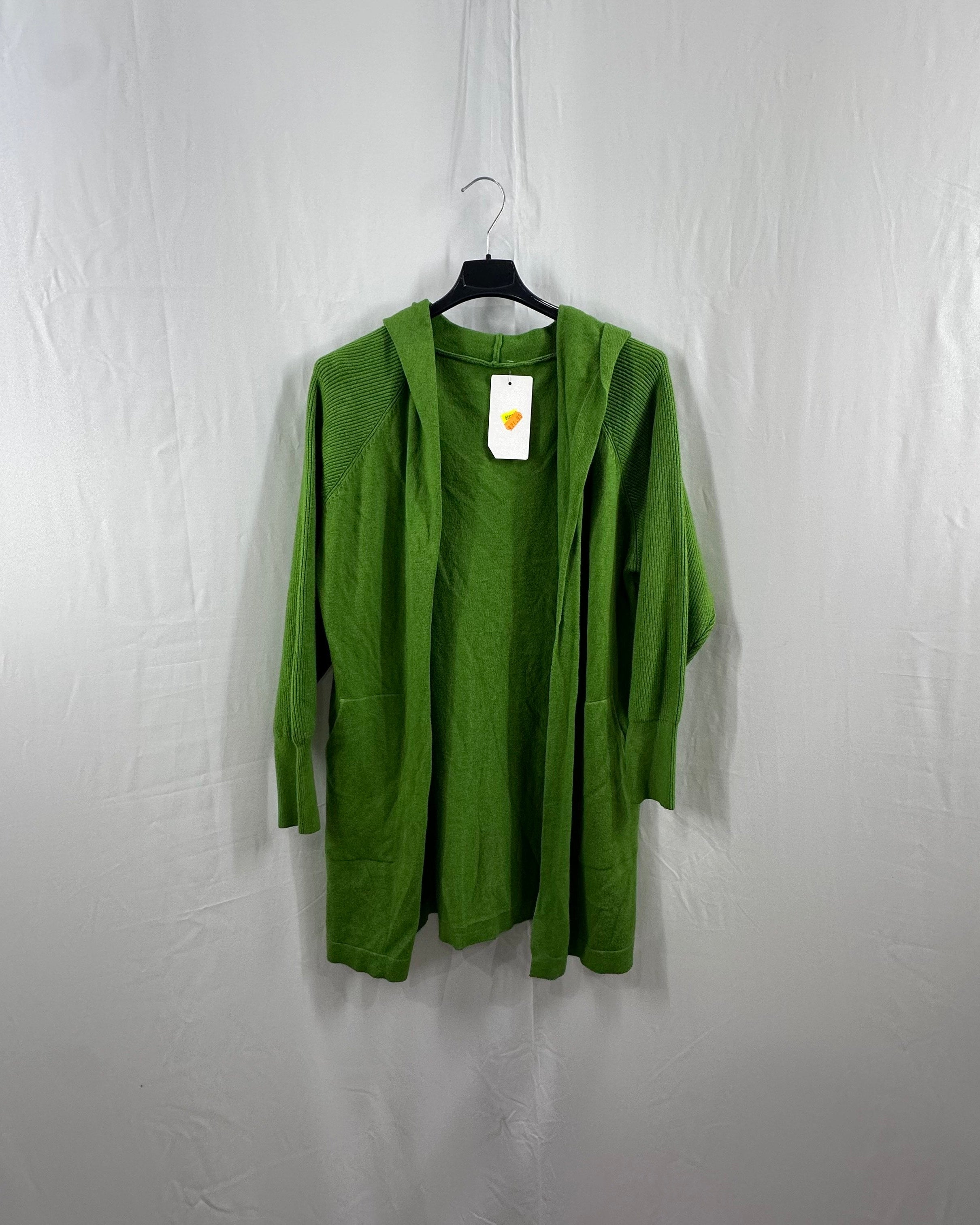 Cardigan lungo con cappuccio