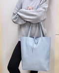 Shopper in vera pelle