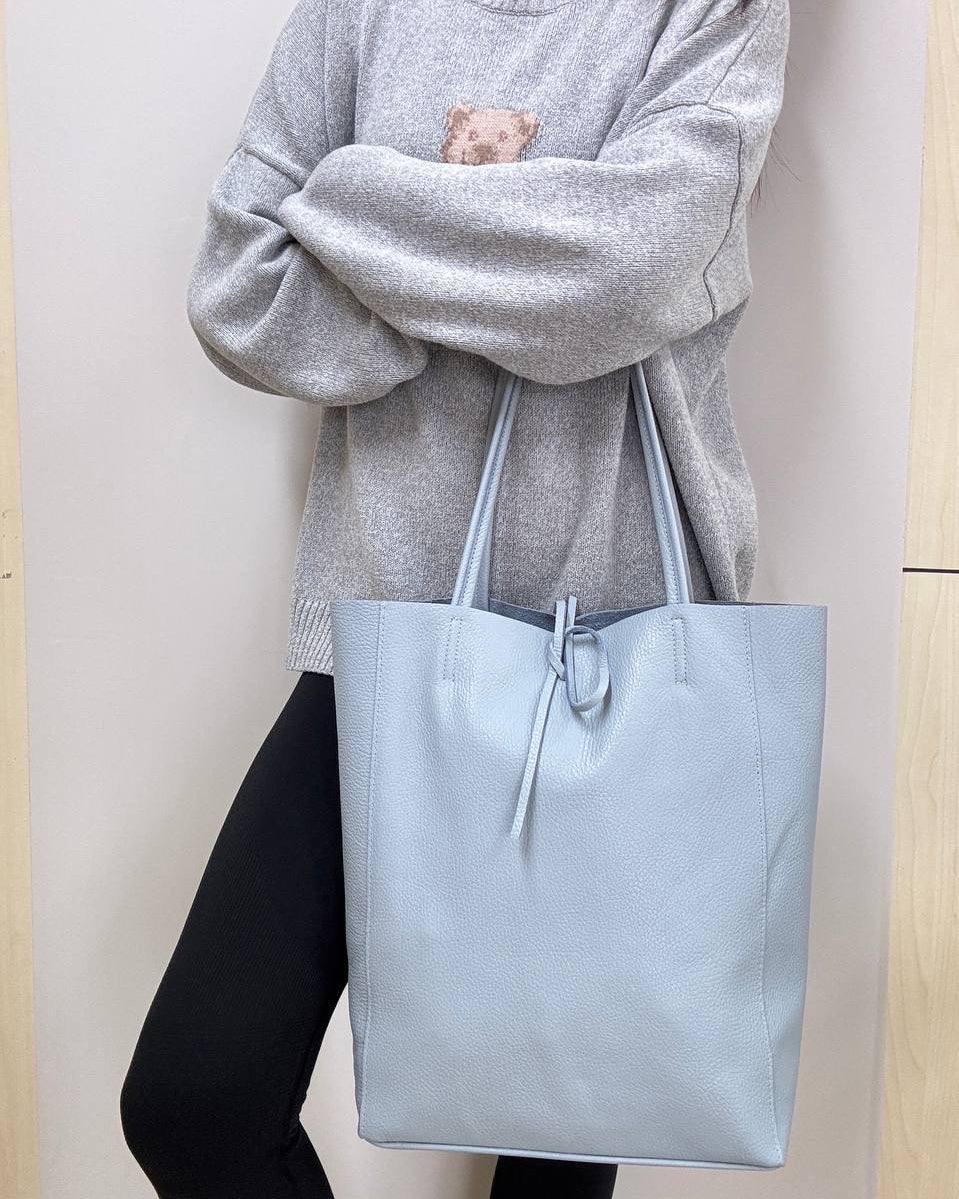 Shopper in vera pelle